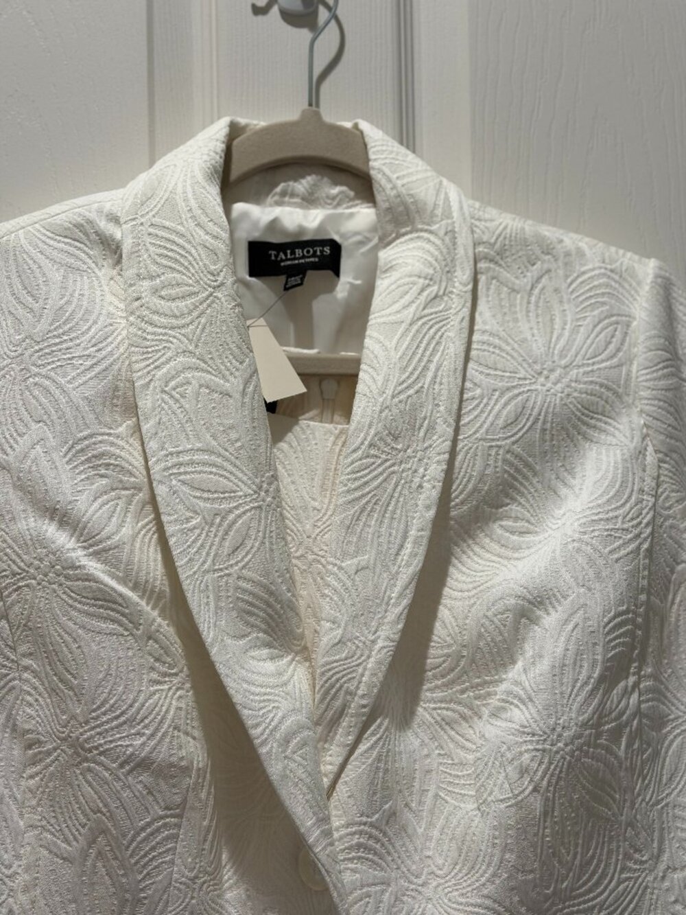 New: Talbots 14WP White Dress Suit Set